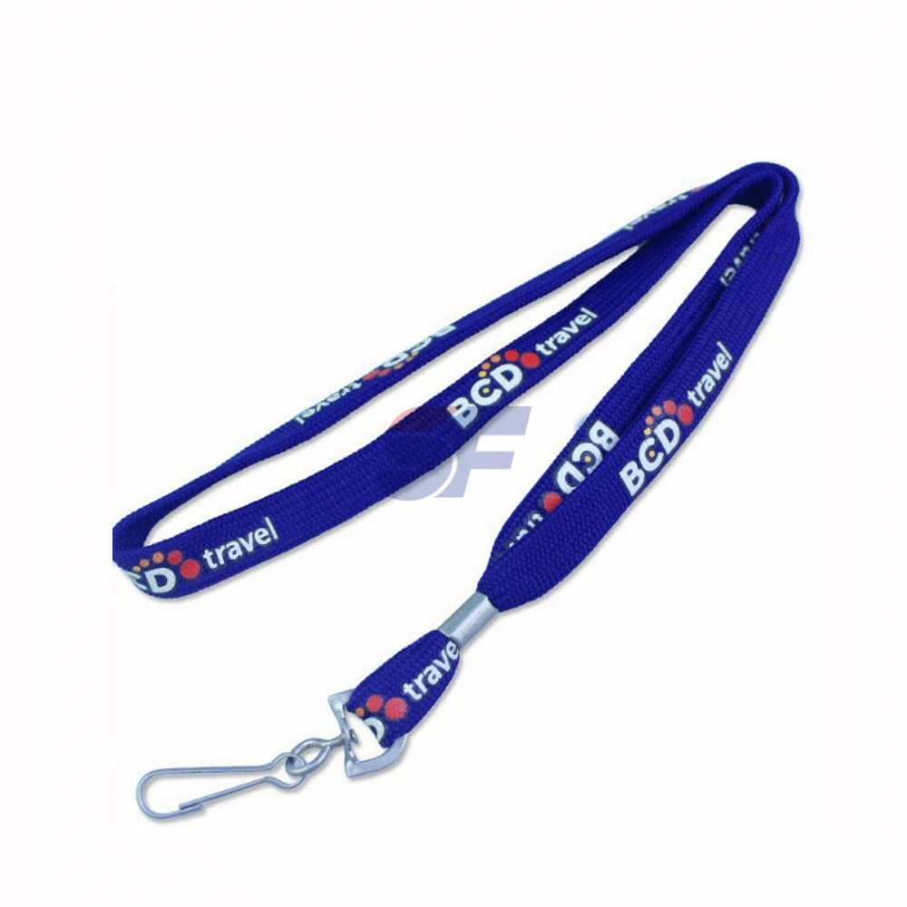 Promotional Custom Printed Polyester Durable Lanyard / Badge Reel Retractable Lanyard with Silk Screen Printing