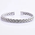 Jewelry Manufacturer Wholesale Simple Metal Stainless Steel Mesh Bangle for Men