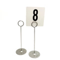 Free Sample Matt Silver 8.5 Inch Steel Reservation Sign Table Number Holder