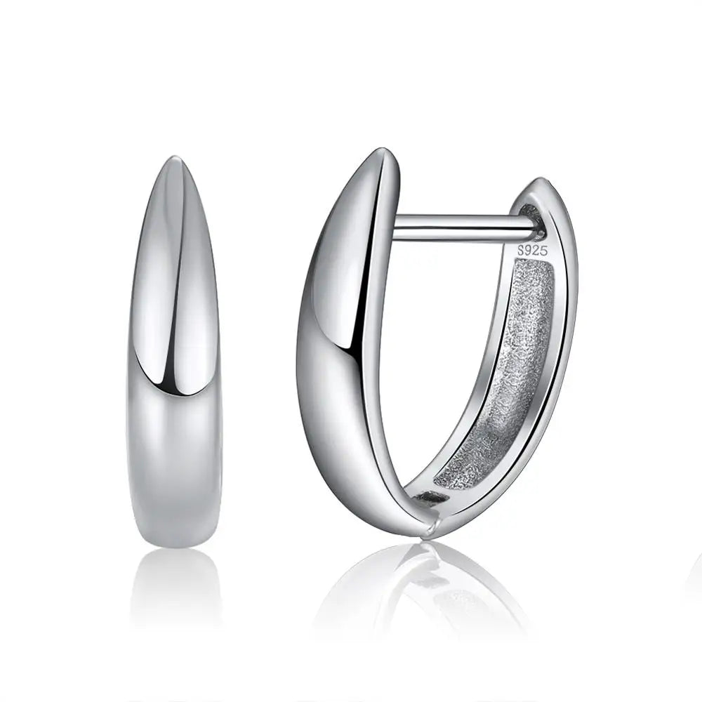 RINNTIN SE76 Simple Design Jewelry Wholesale 925 Sterling Silver Women Hoop Earrings