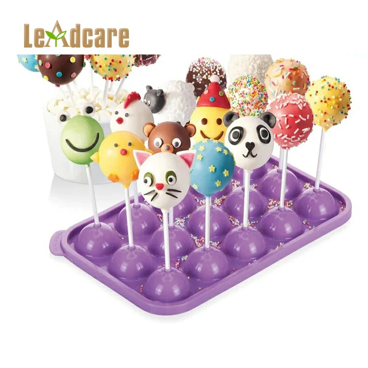 Lollipop Cookie Mold Spherical Star Silicone Non-Toxic Dishwasher Safe DIY Baking Grinding Tool