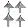 L-N040-5 1pc 1/4 and 1/2 Inch Shank 45 Degree Chamfer &  Bevel Edging Router Bit Woodworking Cutter Woodworking Bits