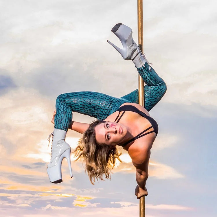 EW High Waist Safe Dance Clothing Grip Sticky Pole Dance Leggings