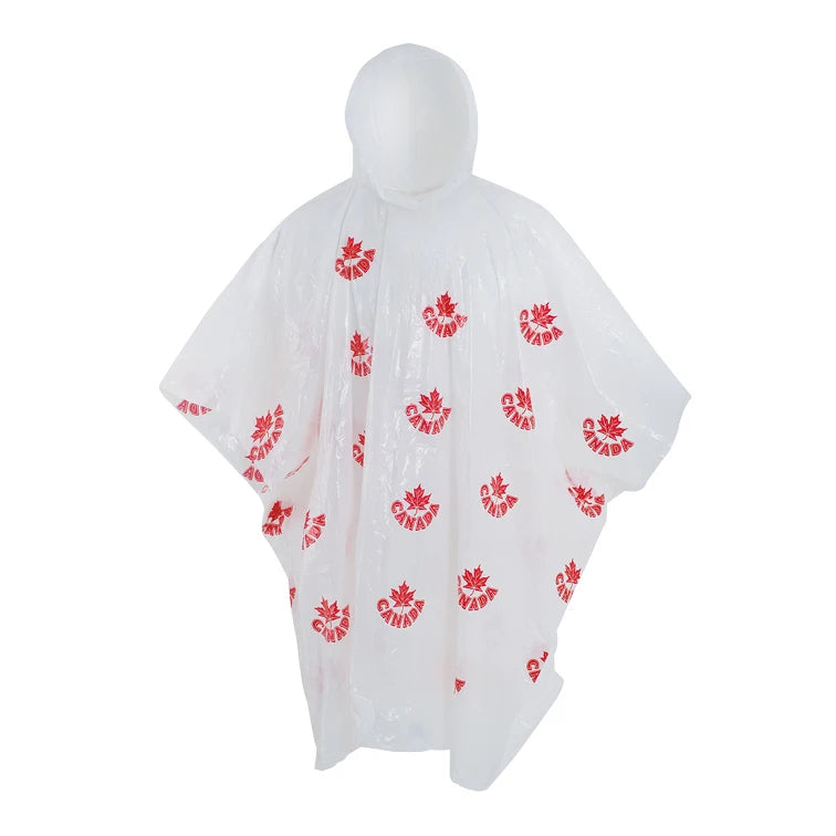 BSCI Factory Logo Custom Emergency LDPE Disposable Rain for Poncho All-Over Printed for Boys & Girls for Outdoor Activities Clim