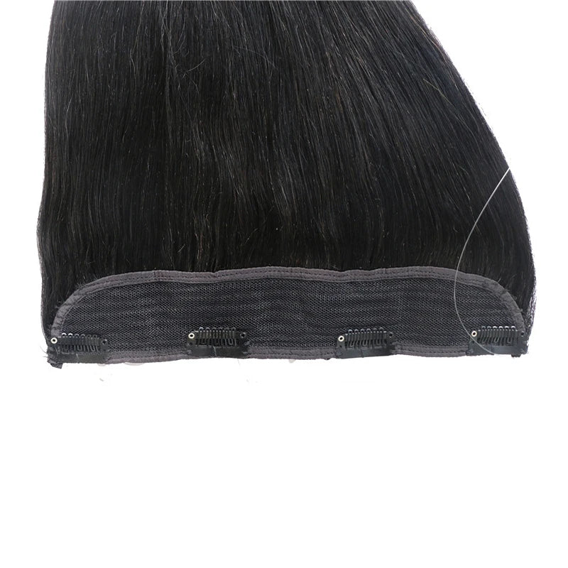 Factory Wholesale   Human Hair Natural Color  Wire Hair Extension Brazilian Hair
