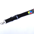 Braid Polyester ShinyFans SF-1001 Custom Logo Adjustable Size Cool Black Promotional Customizable Lanyard