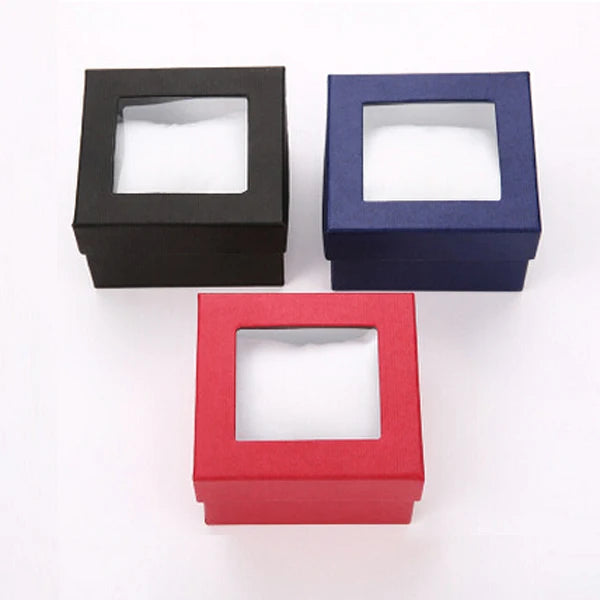High Quality Customized Wholesale Customised Logo Paper Windowed Watch Case Paper Gift Box With Accept Logo Watch Storage Box