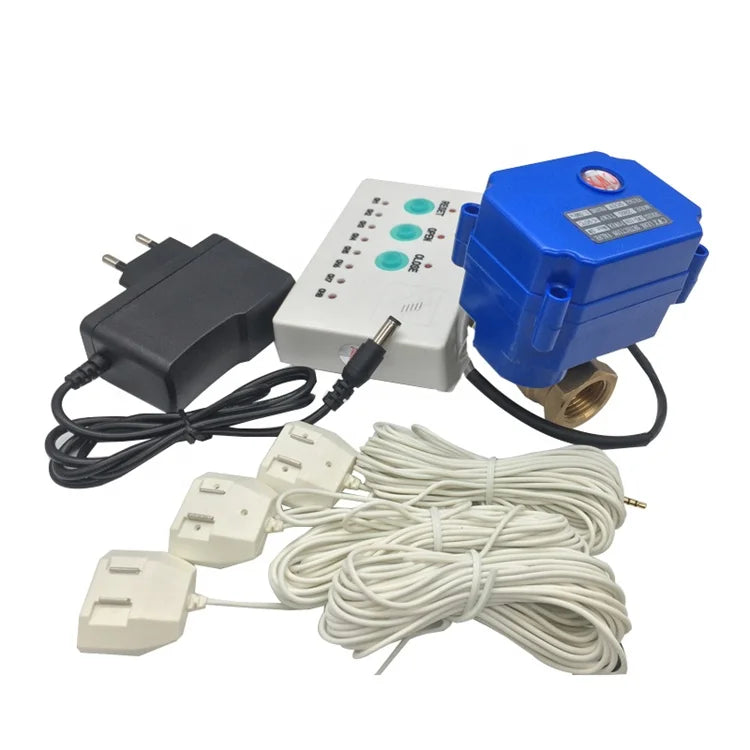 Water Leak Detector Detection  Alarm System With Water Control Valve