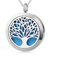 Essential Oil Diffuser NecklaceTree of Life Surgical Grade 316l Stainless Steel Aromatherapy Pendant Jewelry Necklace
