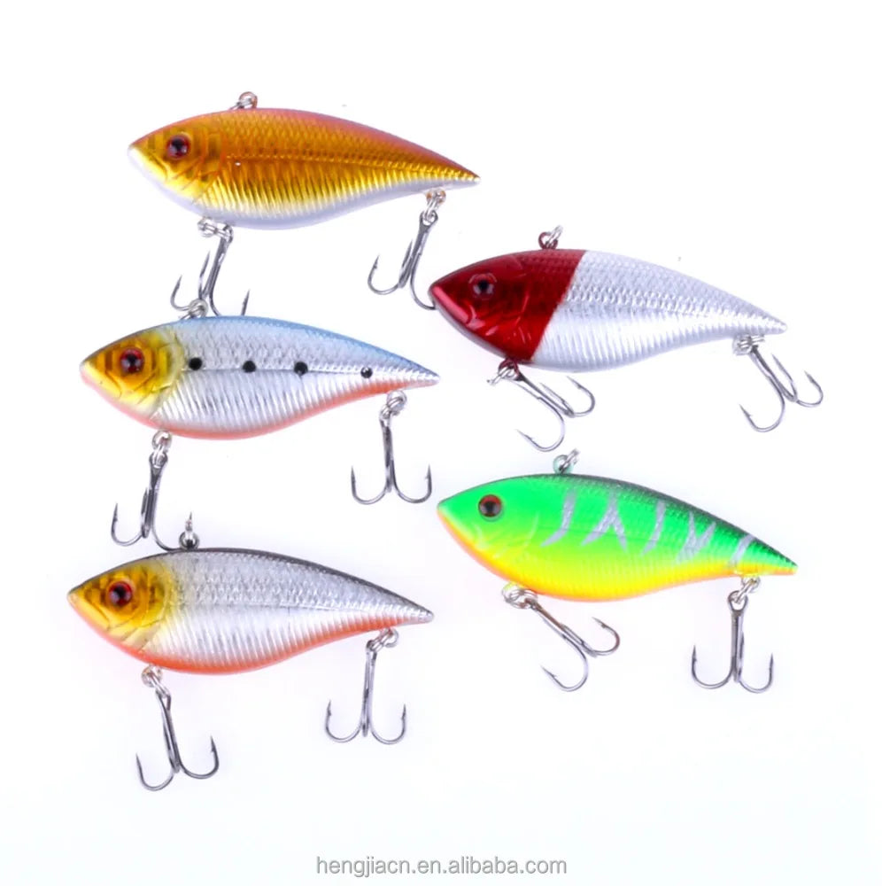 HENGJIA 7CM 10.5G Vibration Lure Fishing Tackles Vib Spoon Bass Fishing Lures