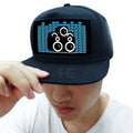 EL Hot Selling Sound Activated LED Cap Equalizer Designs for Sports OEM Lighting Customizable Character Style
