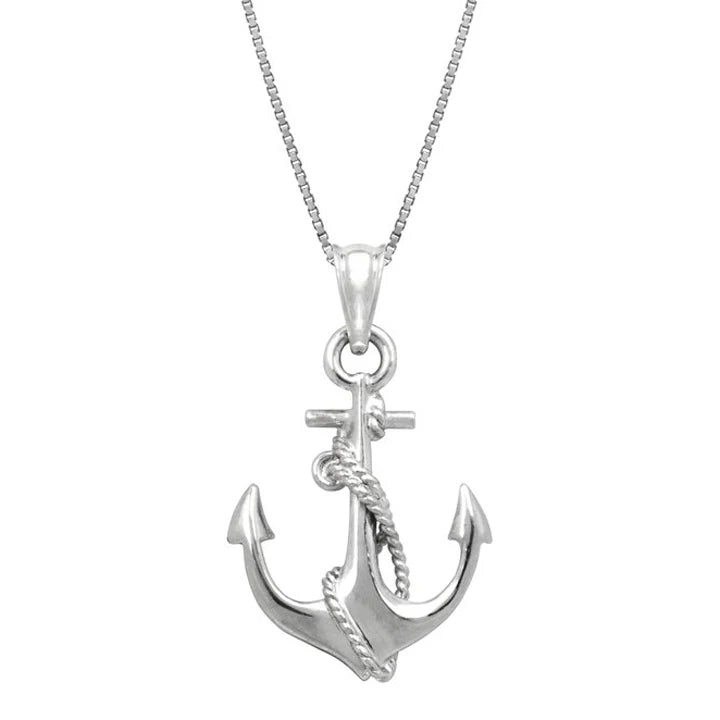 Wholesale Gold Plated Jewelry 925 Sterling Silver Anchor Necklace