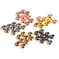 Chanfar Silicone Rubber Inside Copper Stopper Spacer Beads for Jewelry Making
