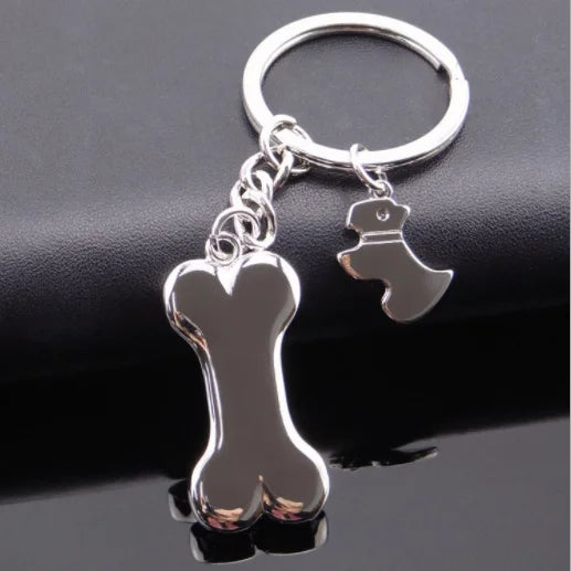 Epsilon Dog Bone Shaped Metal Keychains/ Custom Keychains