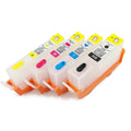 Ocbestjet 4 Colors 364 564 178 920 Reset Refill Refillable Ink Cartridge for HP 5510 5511 5512 5514 5515 5520 5522 Printer