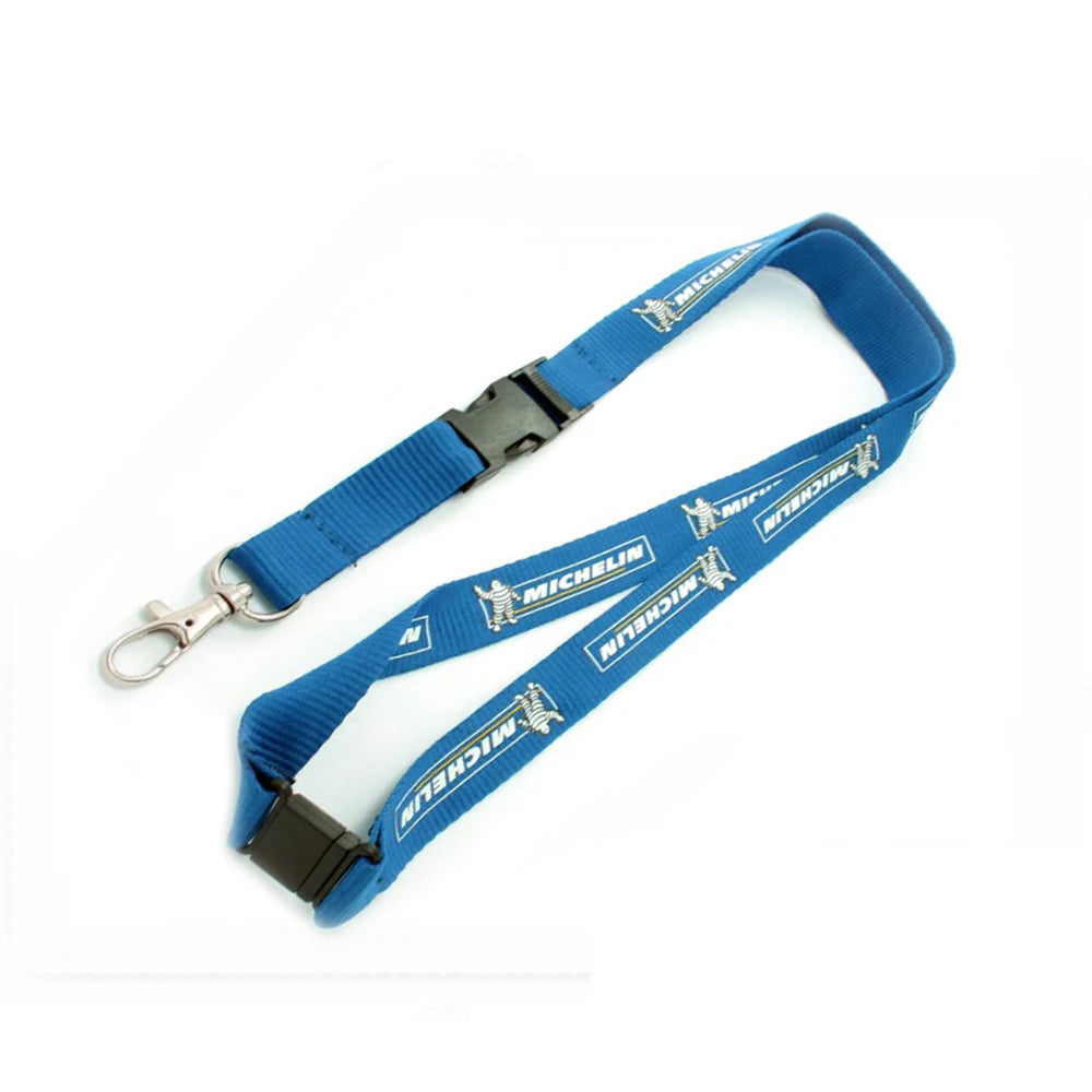 Custom Polyester/Nylon Lanyard Keychain Coil with Heat Transfer Printing for Promotional Gifts