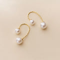 Hot Sell Jewelry 925 Sterling Silver Pearl Earrings for Women Gifts Jewelry
