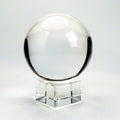 Crystal K9 Blank Crystal Ball With Base Customized Multi Sizes 3d Laser Engraving Crystal Sphere for Holiday Decoration Gift