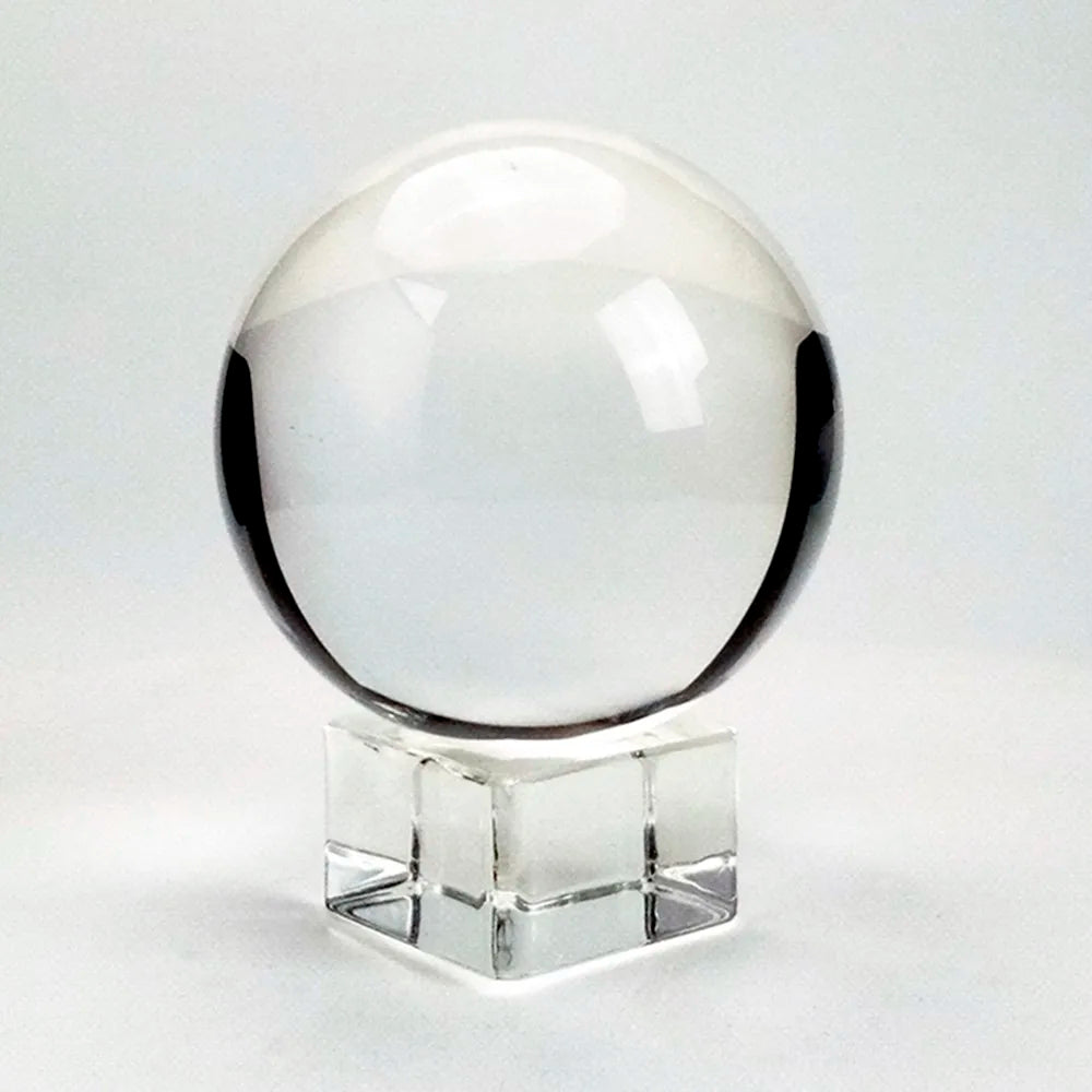 Crystal K9 Blank Crystal Ball With Base Customized Multi Sizes 3d Laser Engraving Crystal Sphere for Holiday Decoration Gift