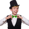 Mardi Gras Light up Bow Tie for Women Men Led Neon Bowtie Glow in the Dark Tie for Masquerade Carnival Party