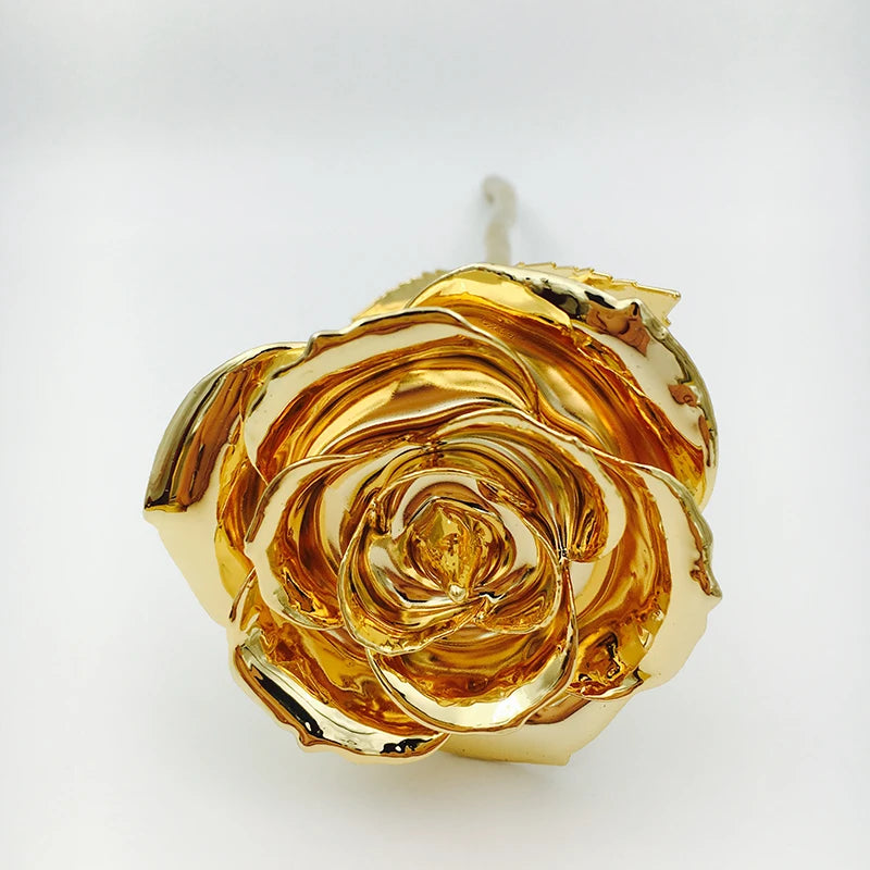 27cm Full Pure Gold Plated Real Rose Flower in Stock