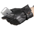 Wholesale Riding Motorbike Genuine Sheepskin Leather Men Gloves With Touchscreen