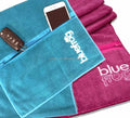 Microfiber Sports Towel Large Gym Towel with Zip Pocket