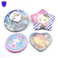 Cheap Custom Made Heart Shape Button Tin Badge Anime Character Button Badges