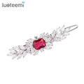 LUOTEEMI Wholesale High Quality Luxury News Style Fashion Cute Cubic Zirconia Jewelry Bridal Flower Hair Pins Hair Accessaries