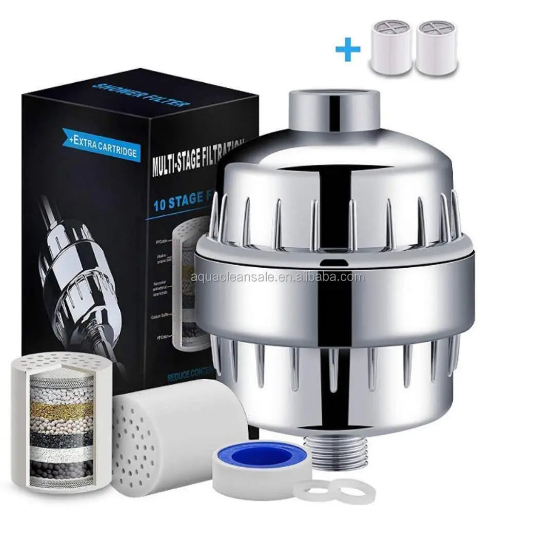 Hot Seller 10/12/15 Stages Eco-Friendly Plastic Water Shower Filter for Hotel Use Removes Bacteria 1 Year Warranty Modern Design