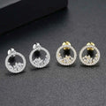 LUOTEEMI New Design Cubic Zirconia Halo Stud Earrings for Women Factory Wholesale