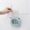 Creative Suction Cup Toothbrush Rack Cartoon Toothbrush Receptacle Box Saves Bathroom Space Receptacle Daily Household Items
