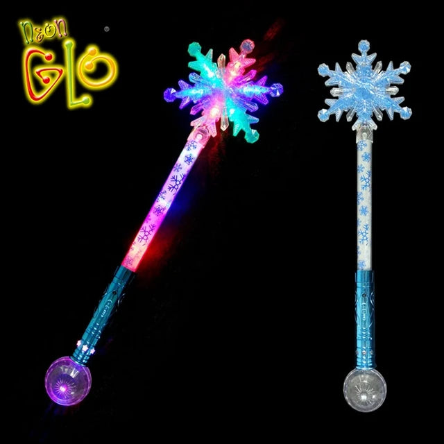 21'' Magic Snowflake LED Stick Wand for Christmas Party Decorations for Holiday Celebrations
