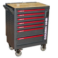 7 Drawers Professional Lifting Roller Cabinet for Workshop Steel Toolbox Metal Tool Trolley with Hand Tools Sets