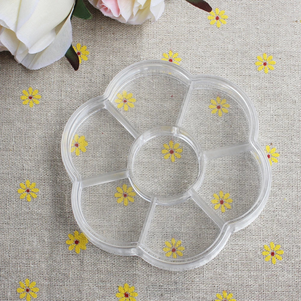 Wholesale 7 Slots Assorted Acrylic Beads Jewelry Craft Making Clear Plastic Storage Box