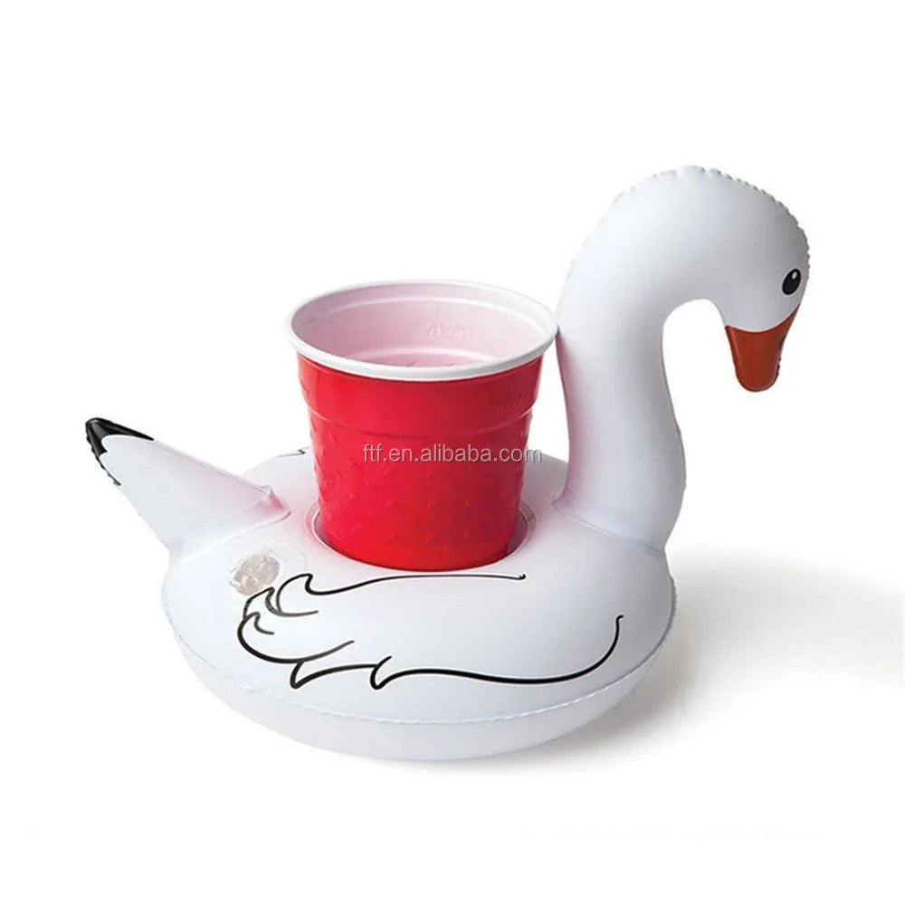 WATERHAN PVC Inflatable Swimming Pool Drink Holder for Children 5MM Thick Round Stylish Design