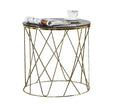 Sinochic China Manufacturer High Quality Black Glass and Gold Coffee Table for Living Room