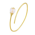 Lotus Fun 925 Sterling Silver Natural Crystal Fresh Bell Orchid Flower Women Bracelets Jewelry Wholesale Fine Jewelry for Women