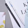 2026 Thin Twist Metal Ball Pen Without Clip Logo Engraved  Twist Mechanism Ball Pen