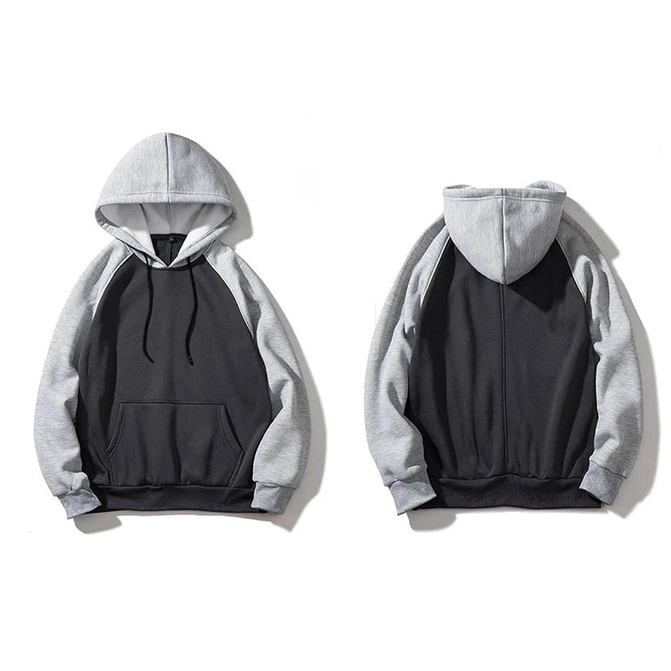 Wholesale Streetwear Couple US Euro Size Pullover Cotton Polyester Plain Multi Color Hoodie