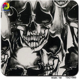 TSAUTOP 0.5/1m Width Skull Hydro Dipping Film What Is Hydro Dipping Hydro Graphics Film
