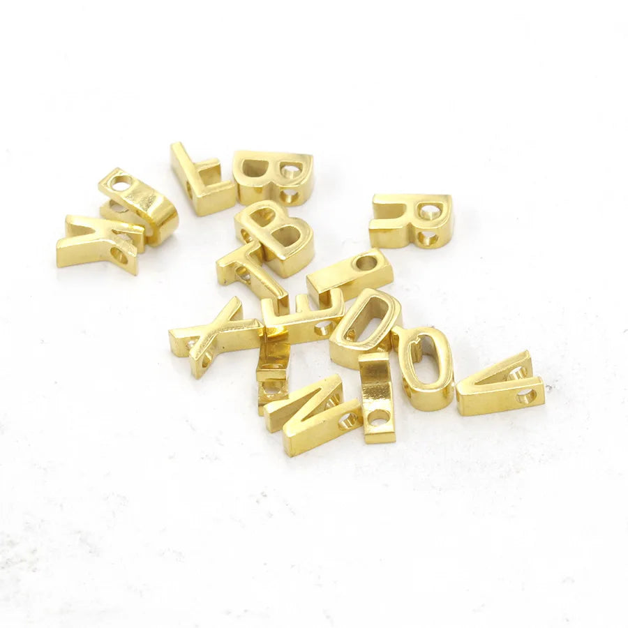 Complete DIY Stainless Steel Alphabet Initial Name Bracelet Charms M Charm Bead Christian Inspired Initials for Christian