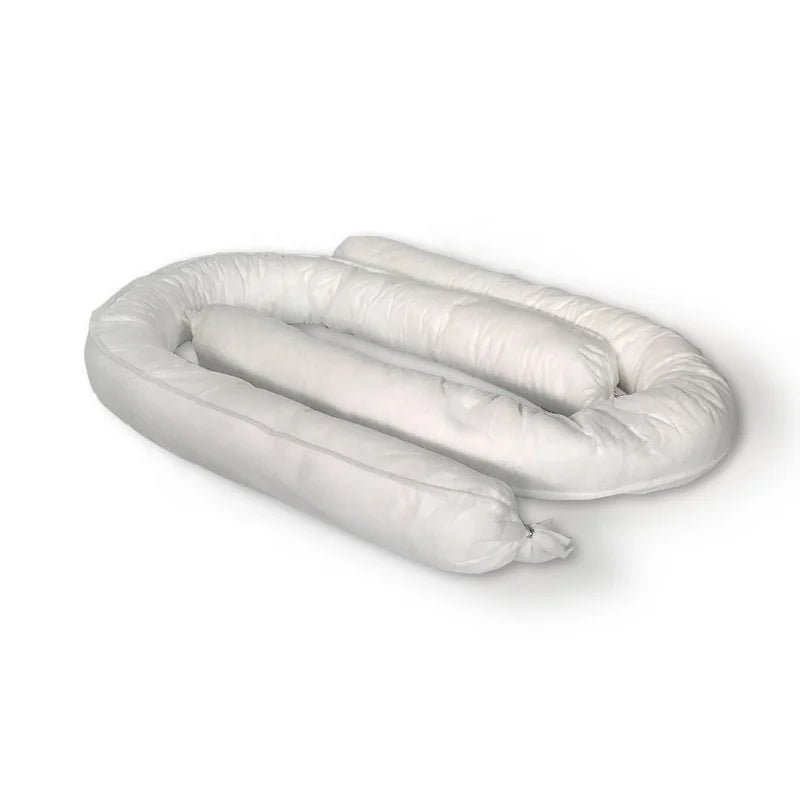 Oil Only Super Absorbent Flake Sock 34 Gallon Absorbency 3" Diameter X 48" Length White (Case of 20)