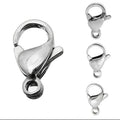 Size 9mm 10mm 11mm 12mm 13mm 15mm 16mm 17mm 19mm Wholesale Chain Finding Stainless Steel Lobster Clasps for DIY Jewelry LXK001