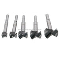 5pcs Carbide Forstner Drill Bit Auger Wood Hinge Edge Cutting Tools Hole Saw Cutter 15-35mm Woodworking Drill Bits Set