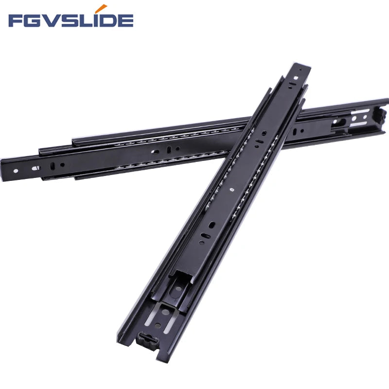 FGVSLIDE 45mm Full Extension 3 Fold Furniture Hardware Ball Bearing Drawer Slides for Kitchen Cabinet