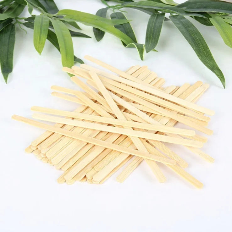 Natural 90mm 110mm 140mm 150mm Wholesale Eco-friendly Disposable Stirrer Coffee Bamboo and Wooden Coffee Stir Sticks