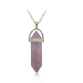 RTS Hot-selling Natural Stone Pendant Necklace Amethyst Gemstone Pendant Fashion Custom Necklace