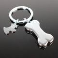 Epsilon Originality Metal 3d Pet Dog Shape Car Keyring Bone Keychain Pet Gift Dogs Love Bone Key Chains Custom Logo