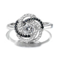 2019 Hot Selling Manufacturers Wholesale 925 Sterling Silver Diamond Rose Women's Ring Jewelry